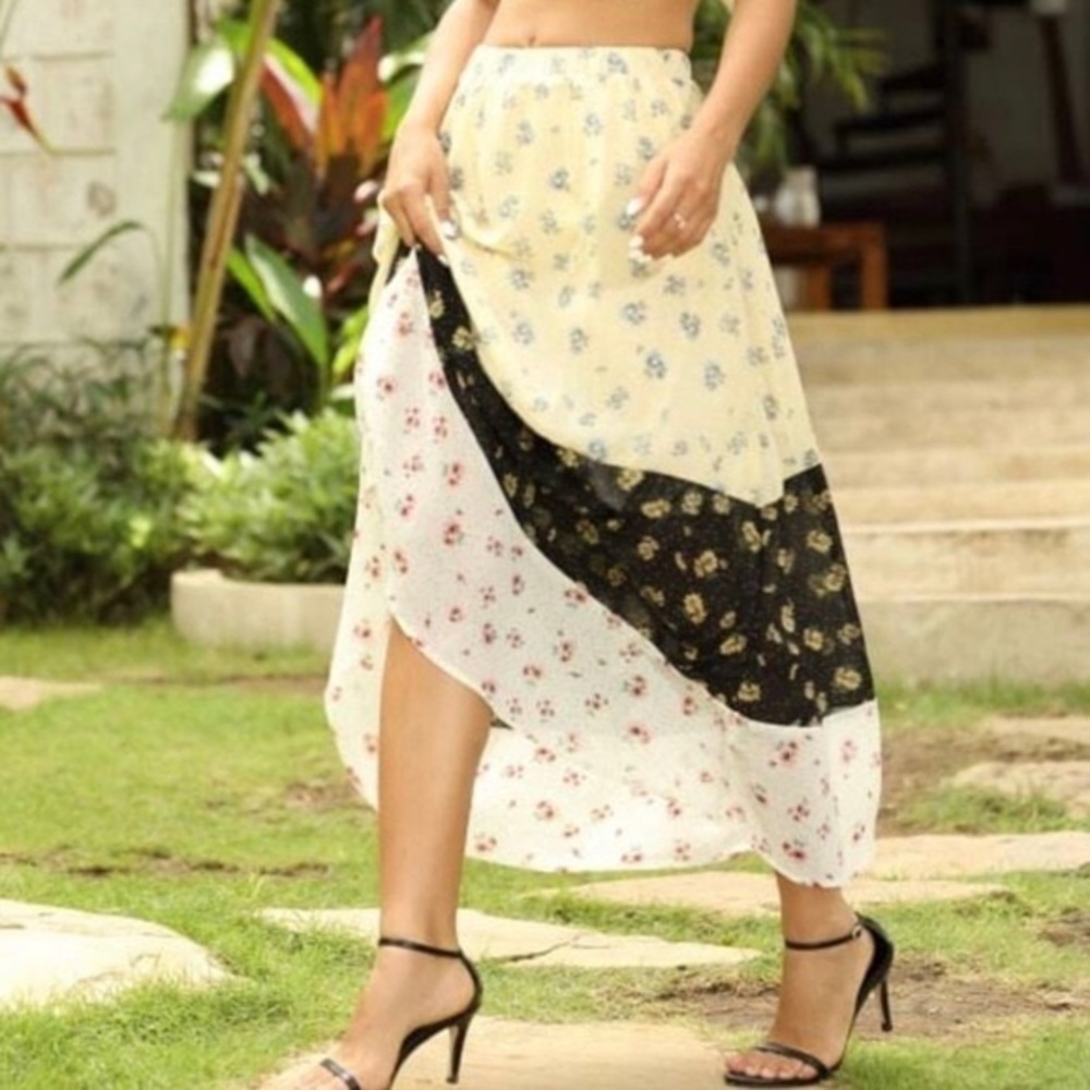 floral maxi skirt